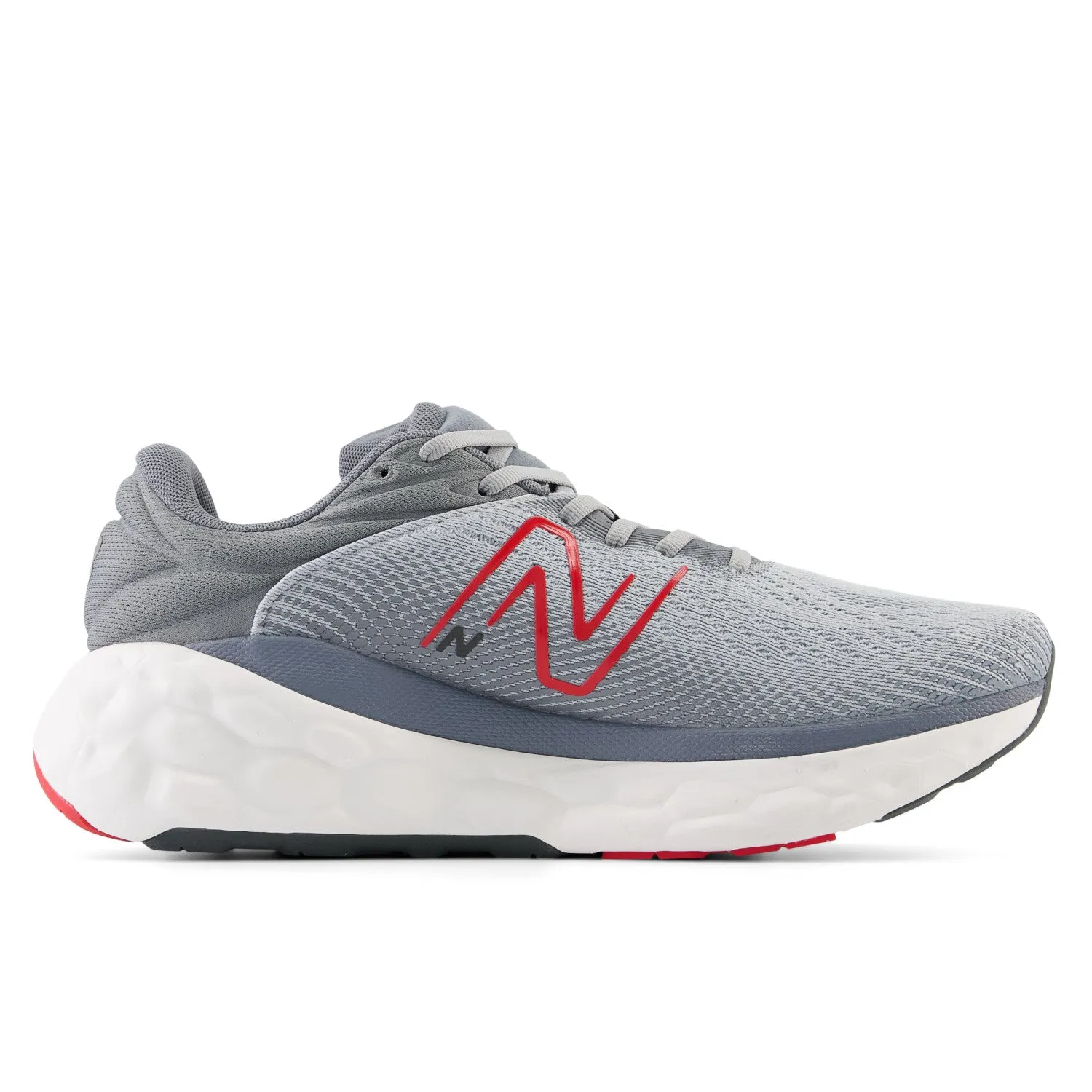 Men's New Balance Fresh Foam X 840v1 Color: Aluminum Grey with True Red