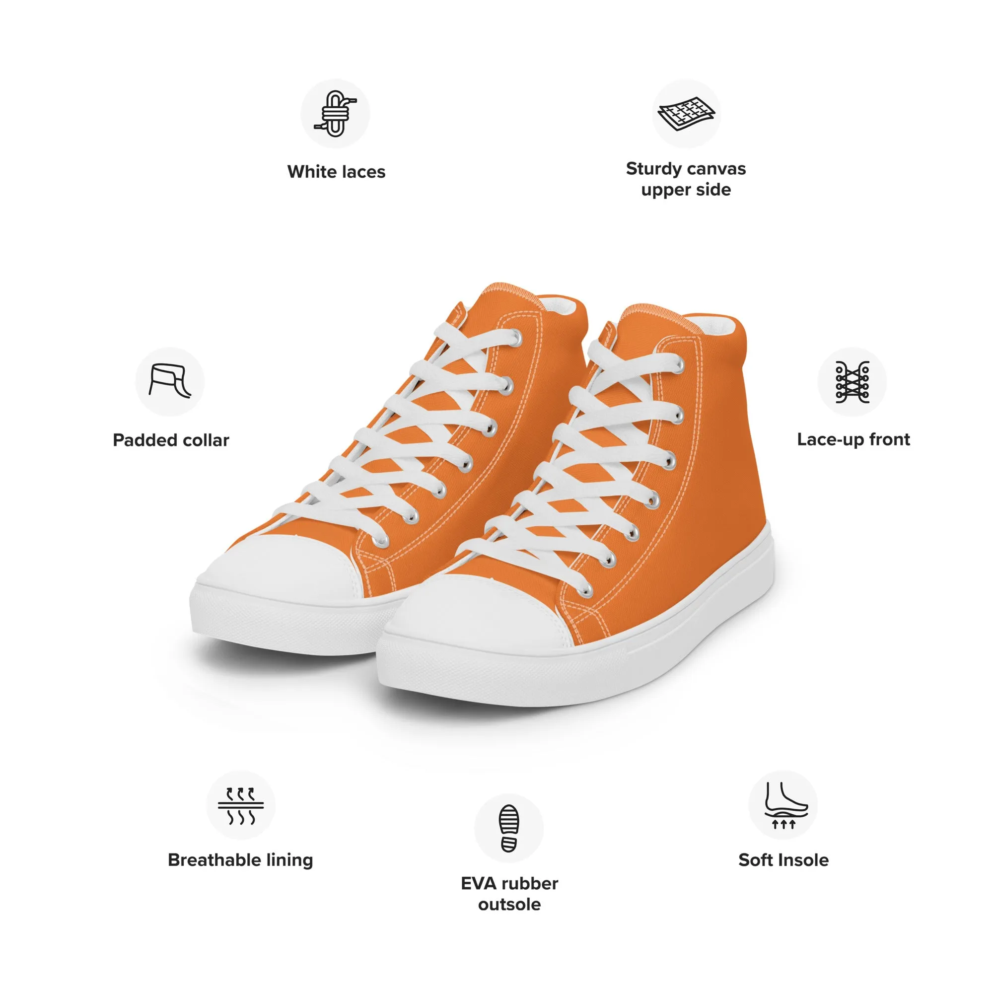 Men’s Orange High Top Shoes