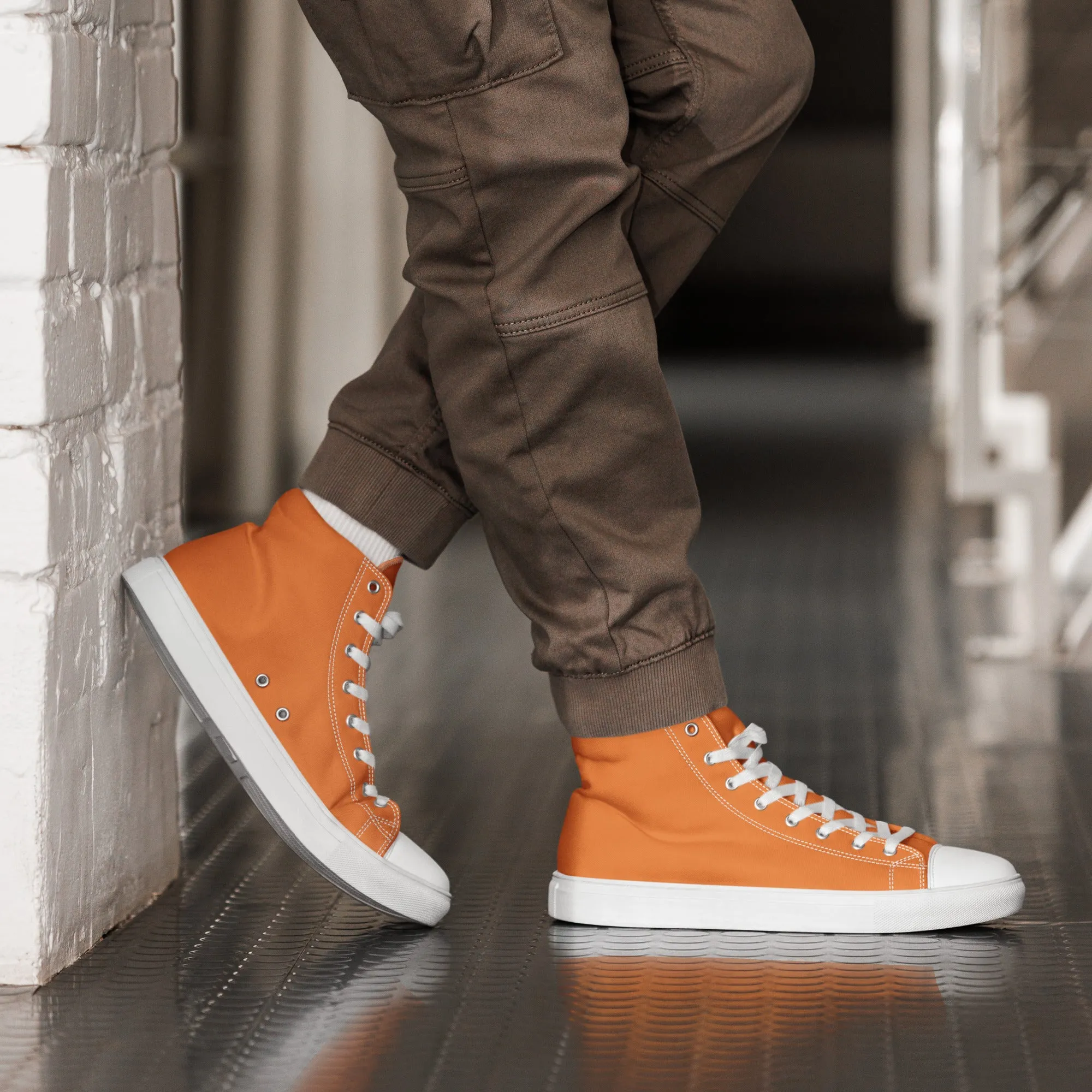 Men’s Orange High Top Shoes