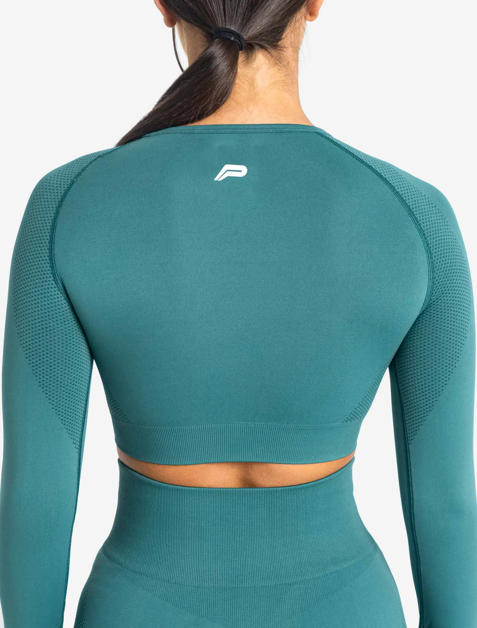 Move Seamless Long Sleeve Crop Top - Teal