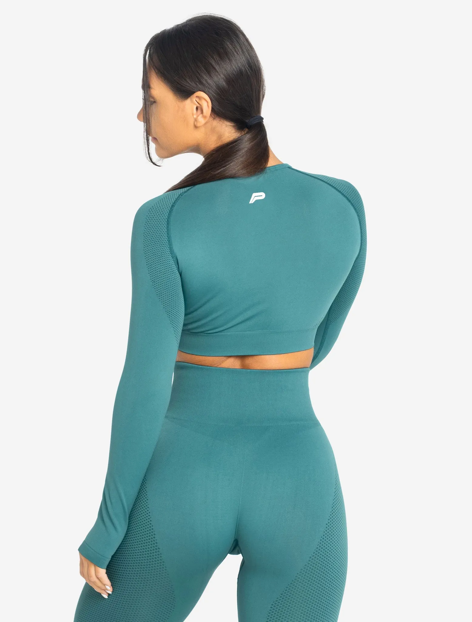 Move Seamless Long Sleeve Crop Top - Teal