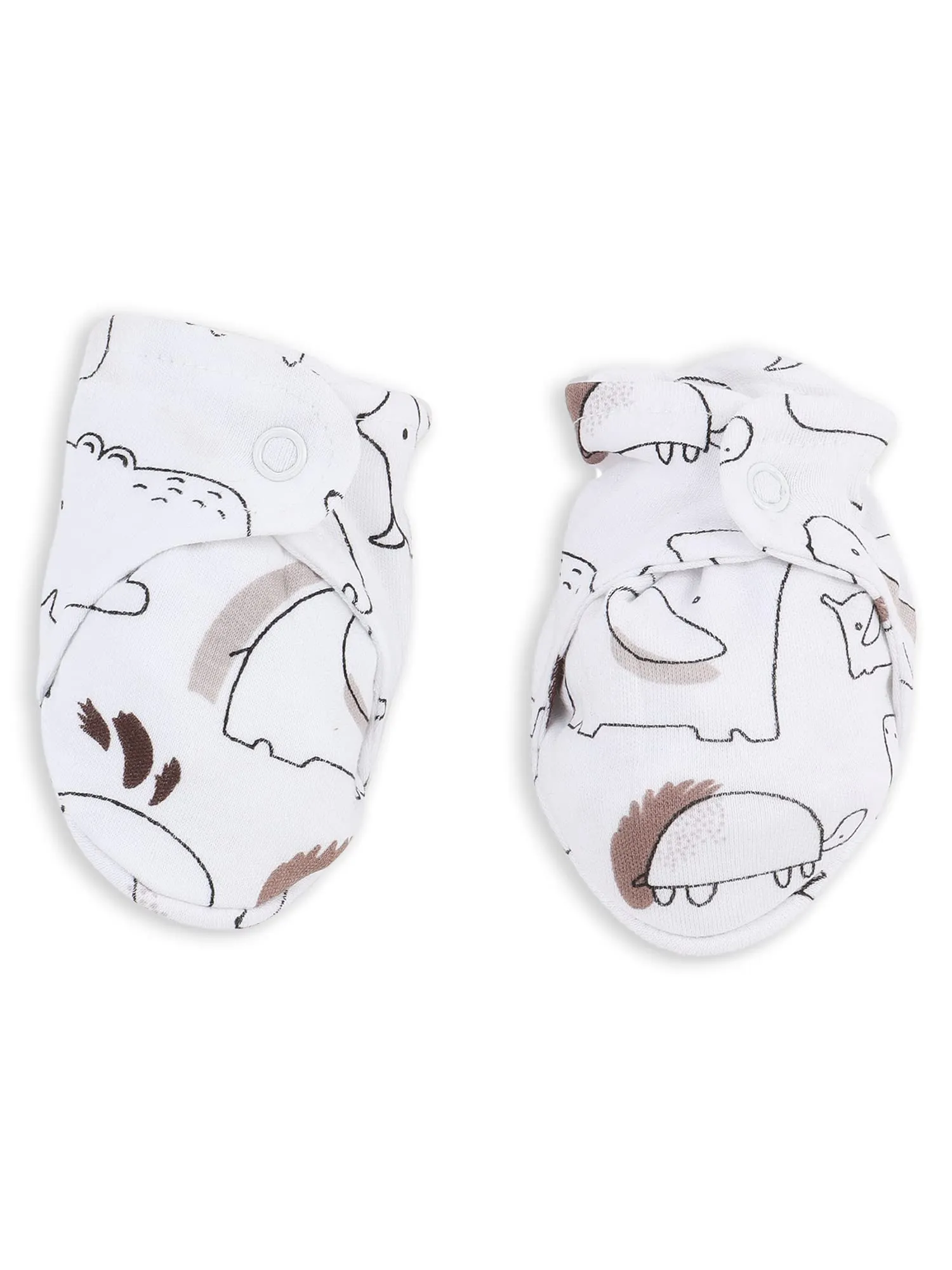 Mush Ultra Soft Bamboo Unisex Mittens, Socks & Caps Combo Set for New Born Baby/Kids (Pack of 6, (0-3 Months, Aeroplane & Marine Life)