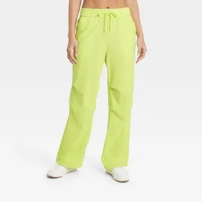 New - JoyLab Women's Mid-Rise Parachute Pants Relaxed Fit Casual Activewear