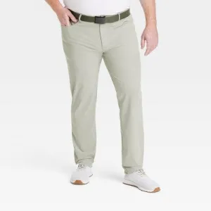 New - Men's Big & Tall Golf Slim Pants - All in Motion Light Green 38x34