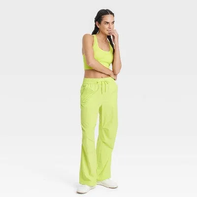 Open Box - JoyLab Women's Mid-Rise Parachute Pants Relaxed Fit Casual Activewear