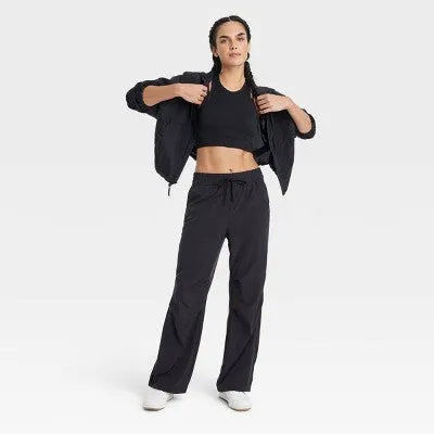 Open Box - JoyLab Women's Mid-Rise Parachute Pants Relaxed Fit Casual Activewear