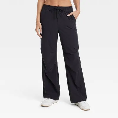 Open Box - JoyLab Women's Mid-Rise Parachute Pants Relaxed Fit Casual Activewear