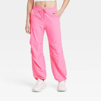 Open Box - JoyLab Women's Mid-Rise Parachute Pants Relaxed Fit Casual Activewear