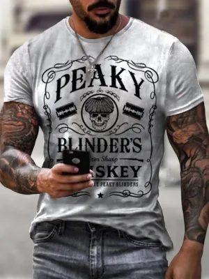 Peaky Blinders Whiskey Printed T-Shirt