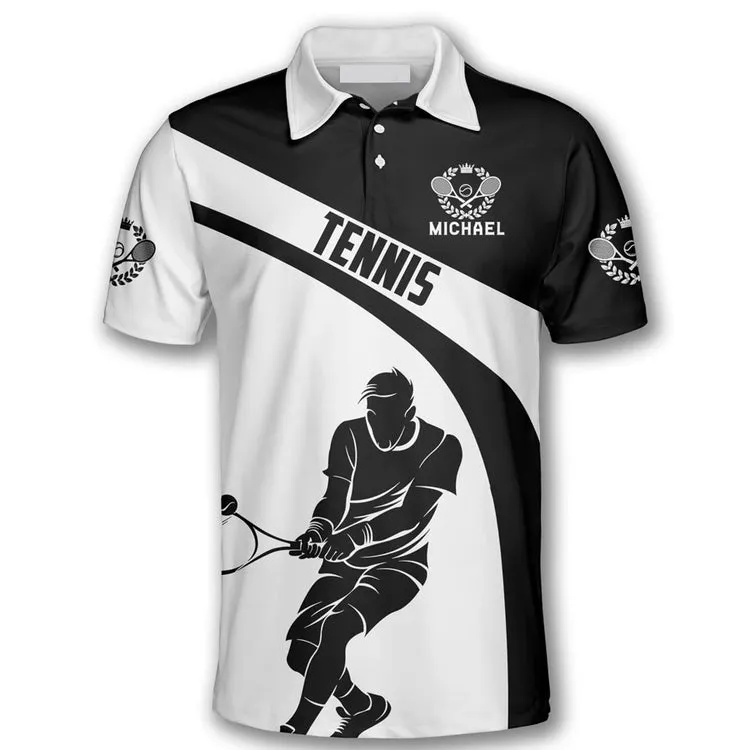 Personalized Name Tennis I Play Tennis Because I Like It 3D Polo Shirt, Idea Gift for Tennis Lovers