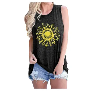 "Sahara" Graphic Print Flowy Tank Top