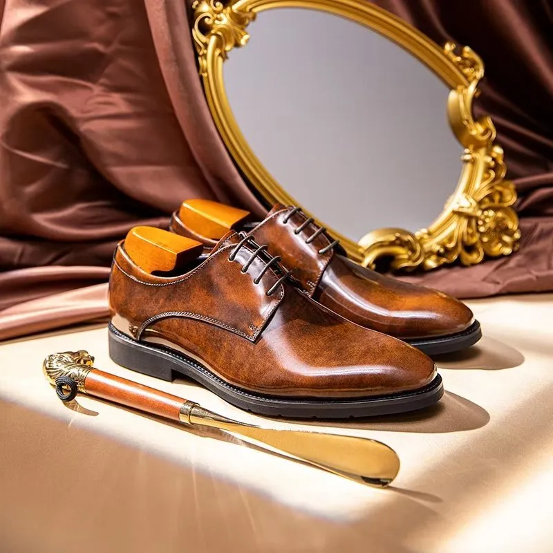 Refined Leather Derby Shoes