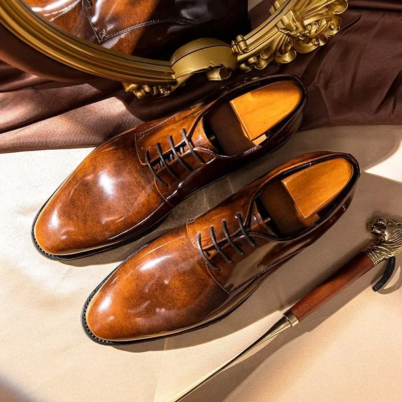 Refined Leather Derby Shoes