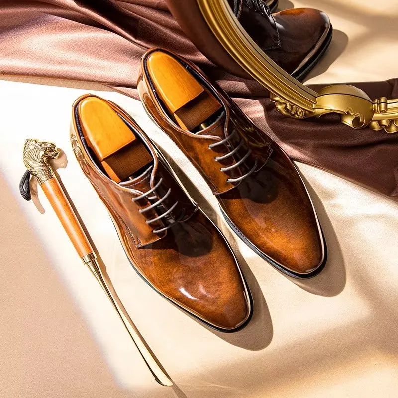 Refined Leather Derby Shoes