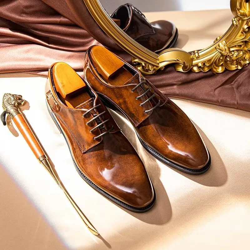 Refined Leather Derby Shoes