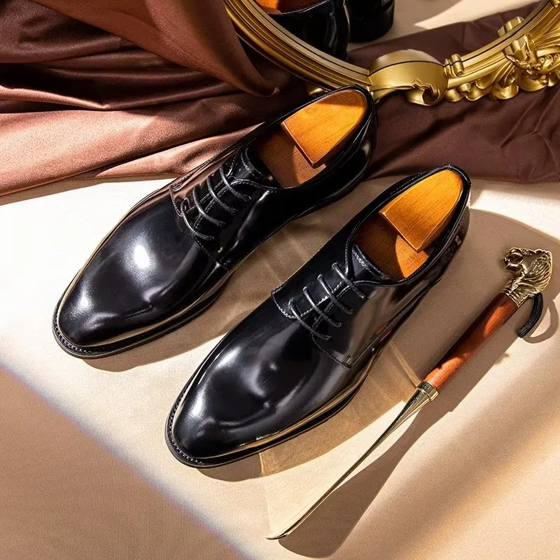 Refined Leather Derby Shoes