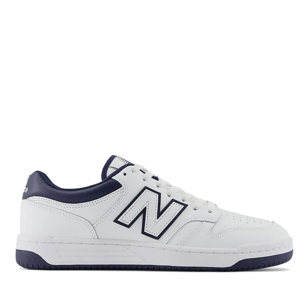 Scarpe Uomo NEW BALANCE Sneakers 480 in Pelle colore White e Navy