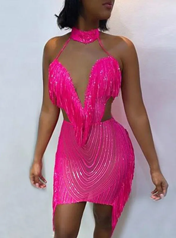 Sexy Deep V Neck Women Dress