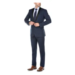 Slim Fit Shawl Collar Tuxedo Jacket and Pant 2 pc Set | Navy