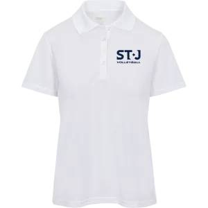 STJ Volleyball Women's White Origin Pique Polo