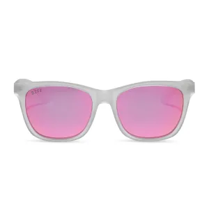 STORM - FROSTY MATTE CRYSTAL CLEAR   PINK MIRROR   POLARIZED SUNGLASSES