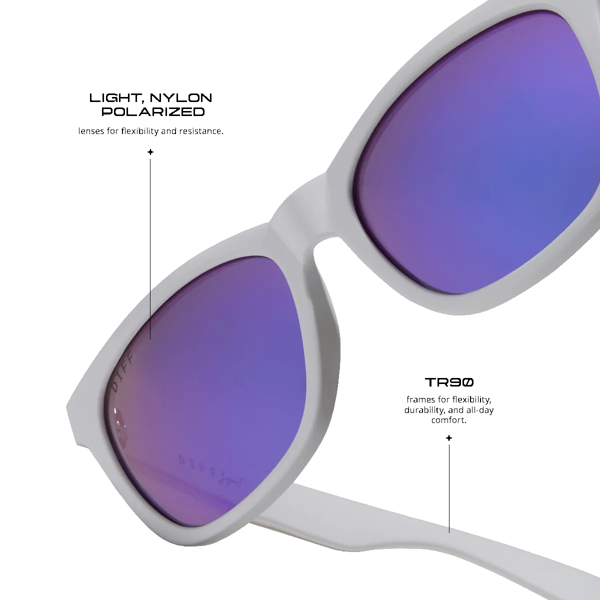 STORM - FROSTY MATTE CRYSTAL CLEAR   PINK MIRROR   POLARIZED SUNGLASSES