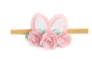 Sweet Wink Infant Pink Bunny Ears Soft Headband