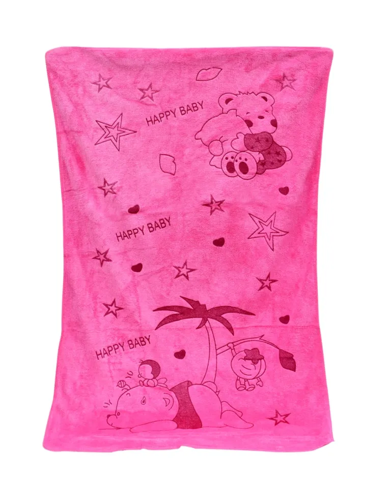 THE LITTLE LOOKERS Soft Towel/Bath Towel /100% Cotton Washcloth for New Born Baby/Infants/Toddlers Available in Cute Colours(Pack of 1)