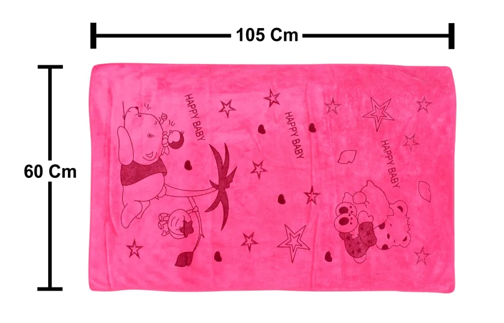 THE LITTLE LOOKERS Soft Towel/Bath Towel /100% Cotton Washcloth for New Born Baby/Infants/Toddlers Available in Cute Colours(Pack of 1)