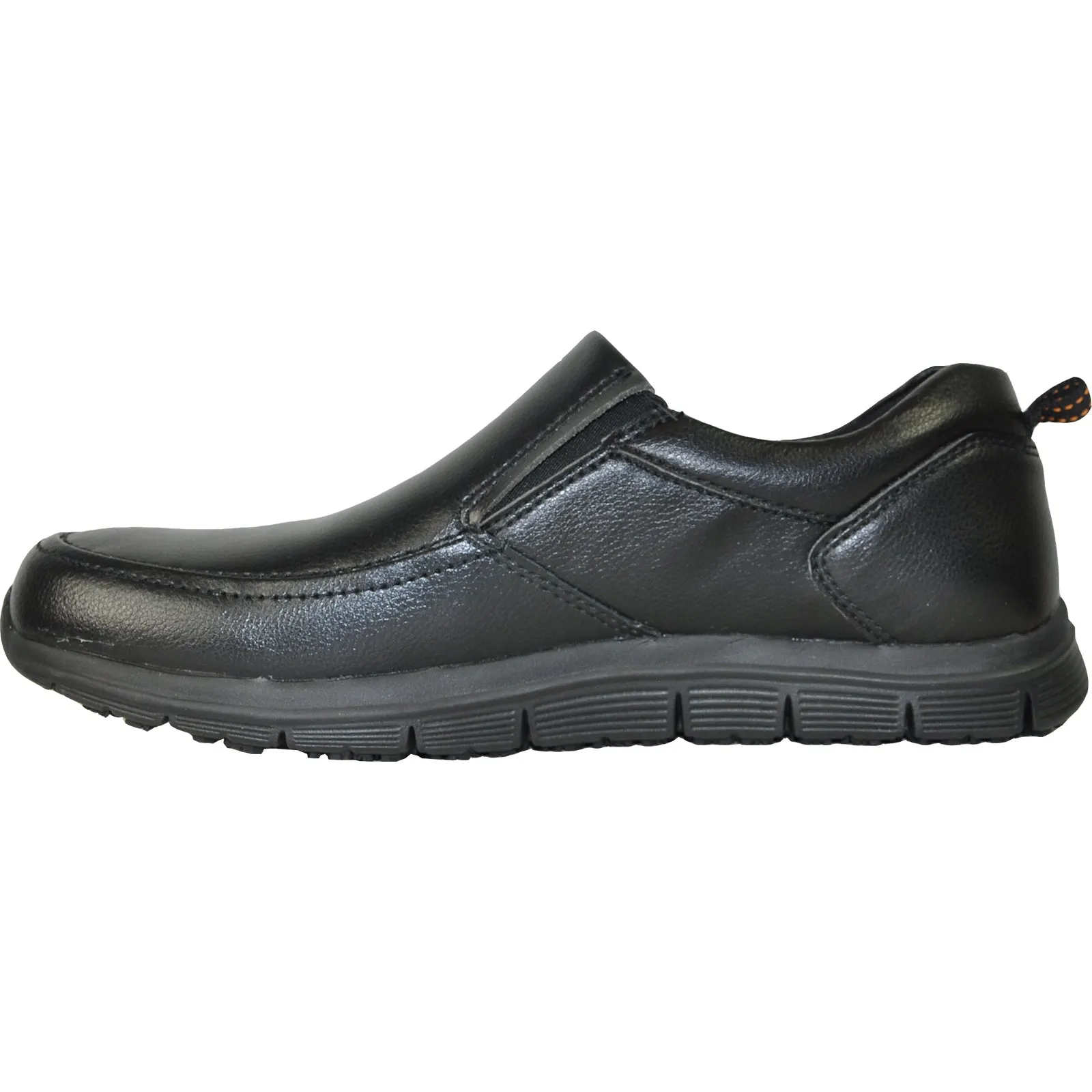 VANGELO Men Slip Resistant Shoe NICK-3 Black  - Wide Width Available