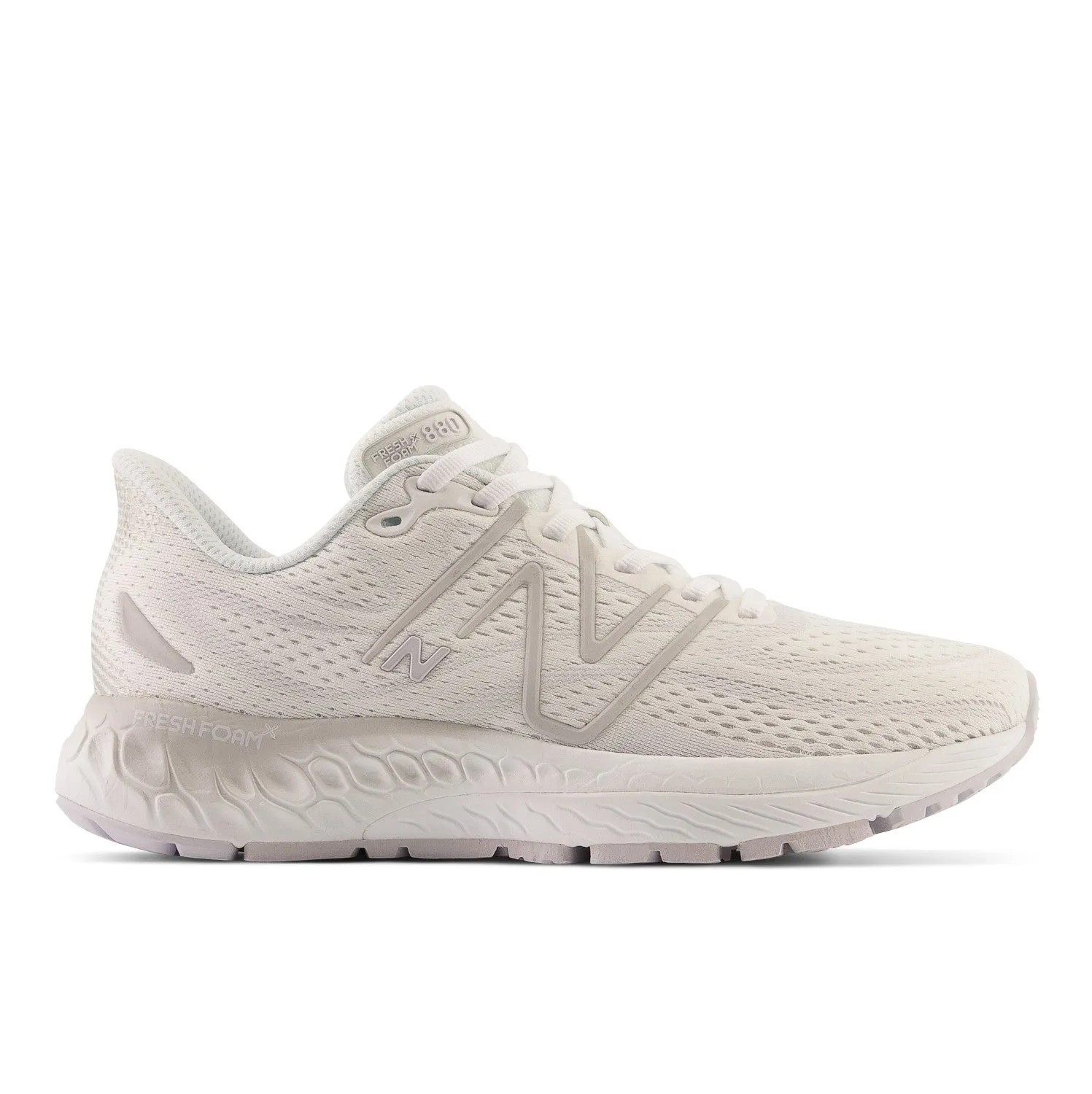 Women's New Balance Fresh Foam X 880v13 Color: White with Light Silver Metallic and Quartz Grey