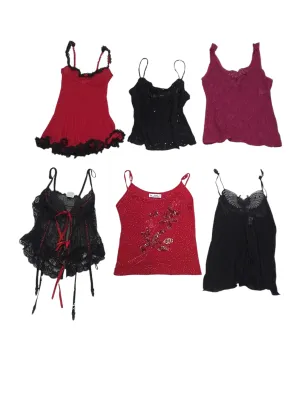 Y2k romantic net tops mix - 12 pcs - 5/11/24