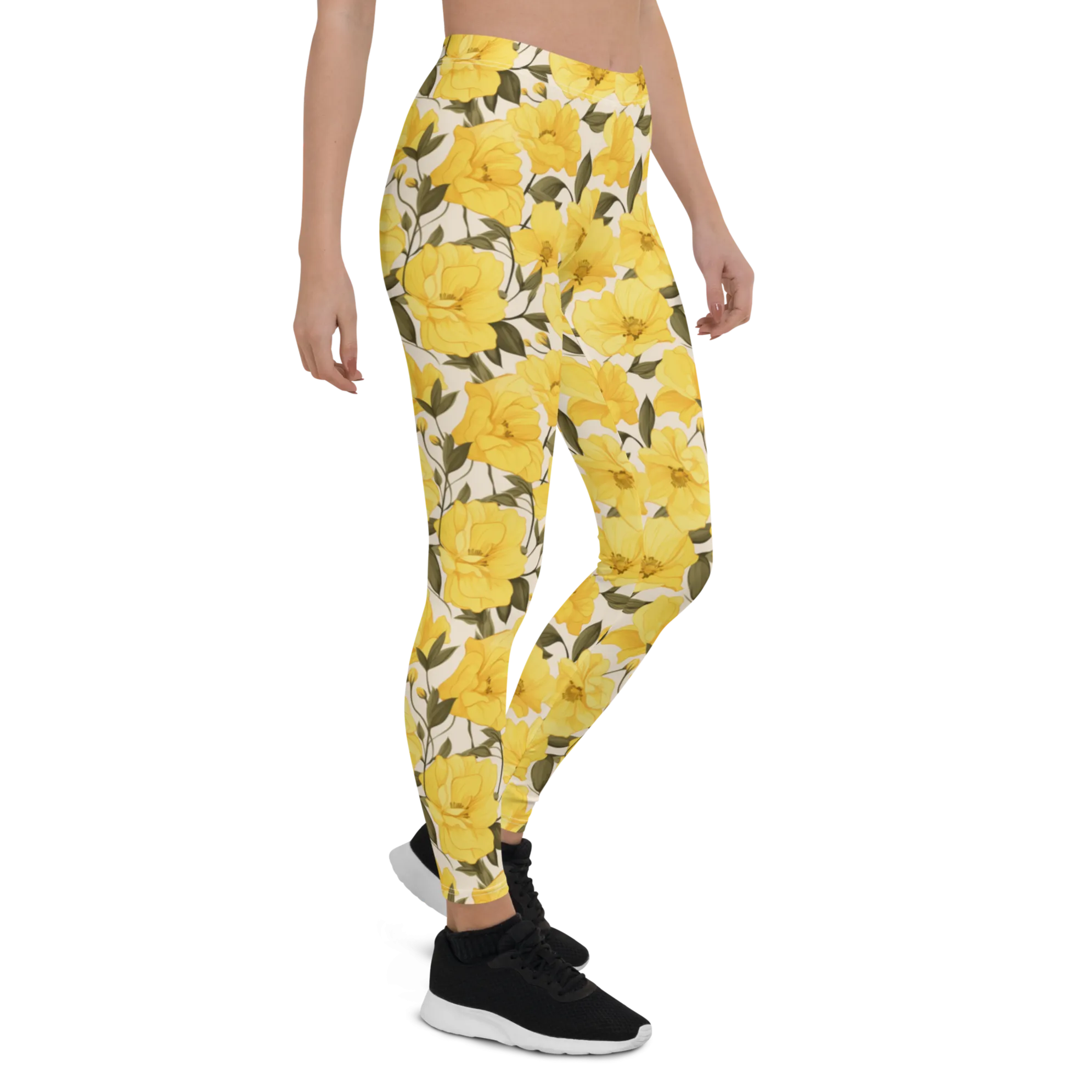 Yellow Bell Flower Leggings